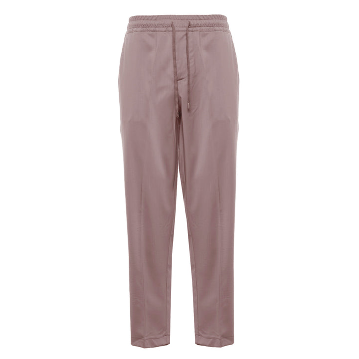 Pantalone Pajama old rose in fresco di lana