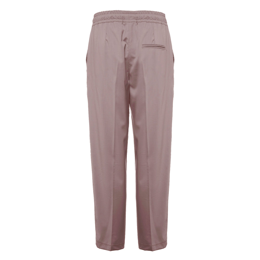 Pantalone Pajama old rose in fresco di lana