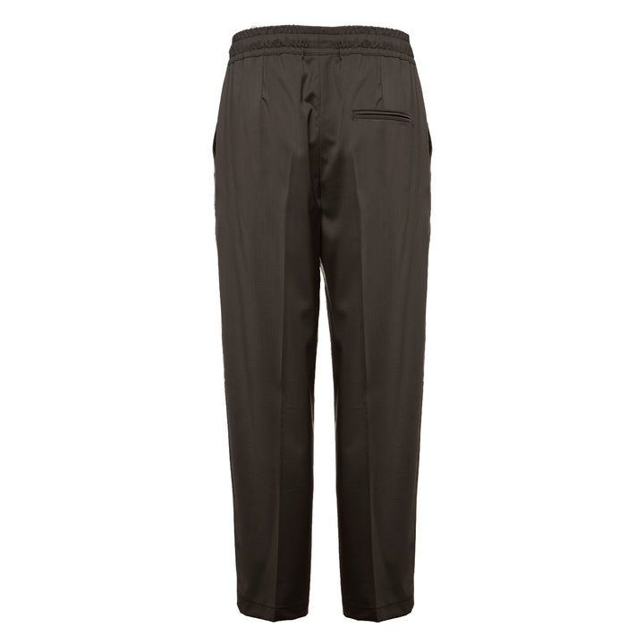 Pantalone Pajama marrone in fresco di lana