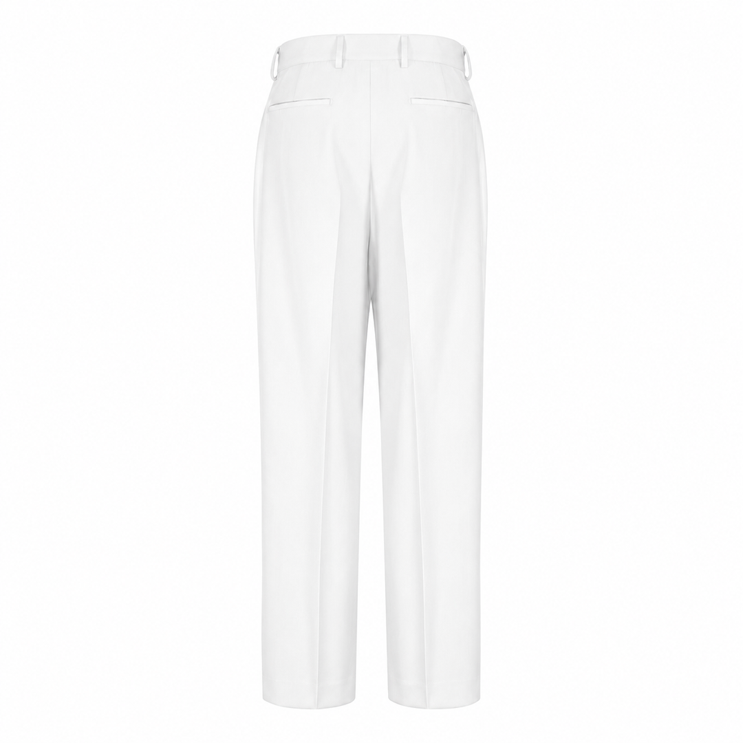 Pantalone Alain bianco in fresco di lana