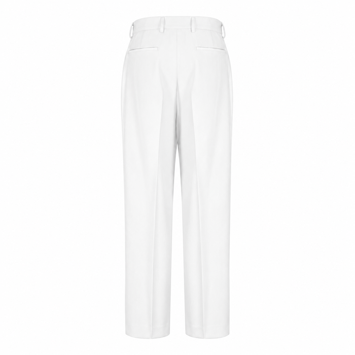 Pantalone Alain bianco in fresco di lana