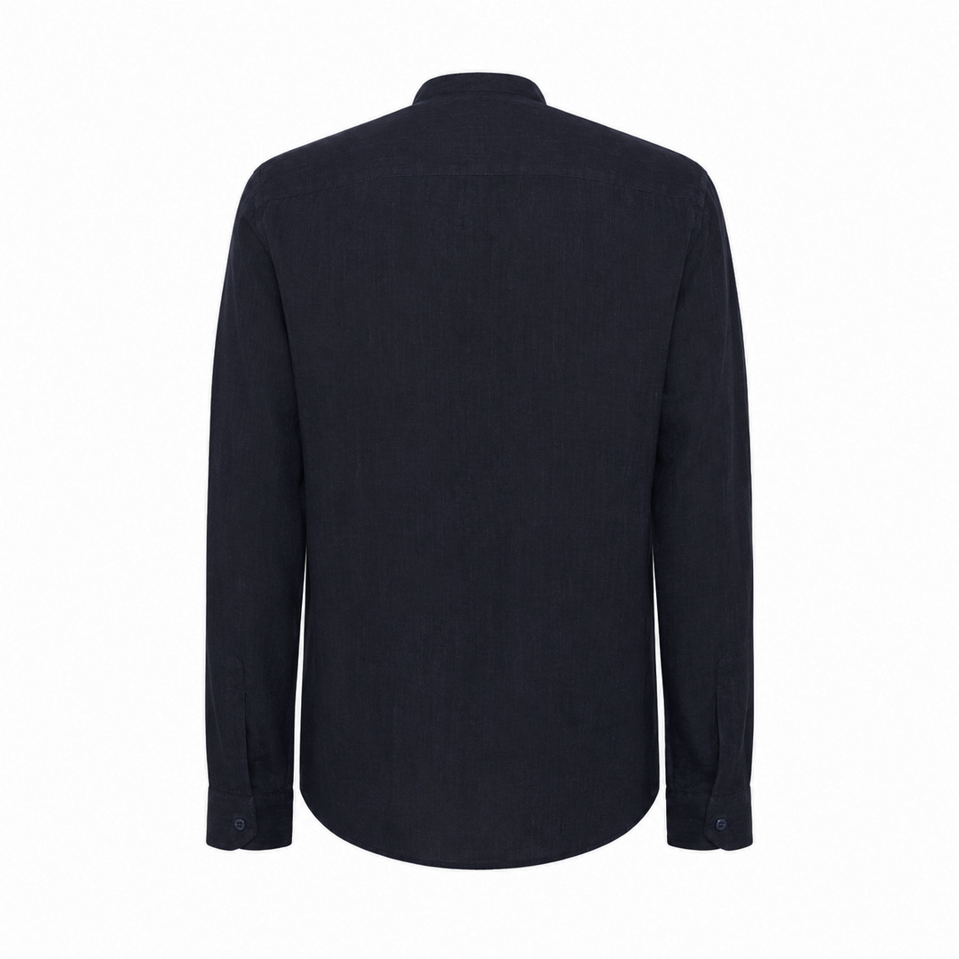 Camicia Domenico in lino blu notte