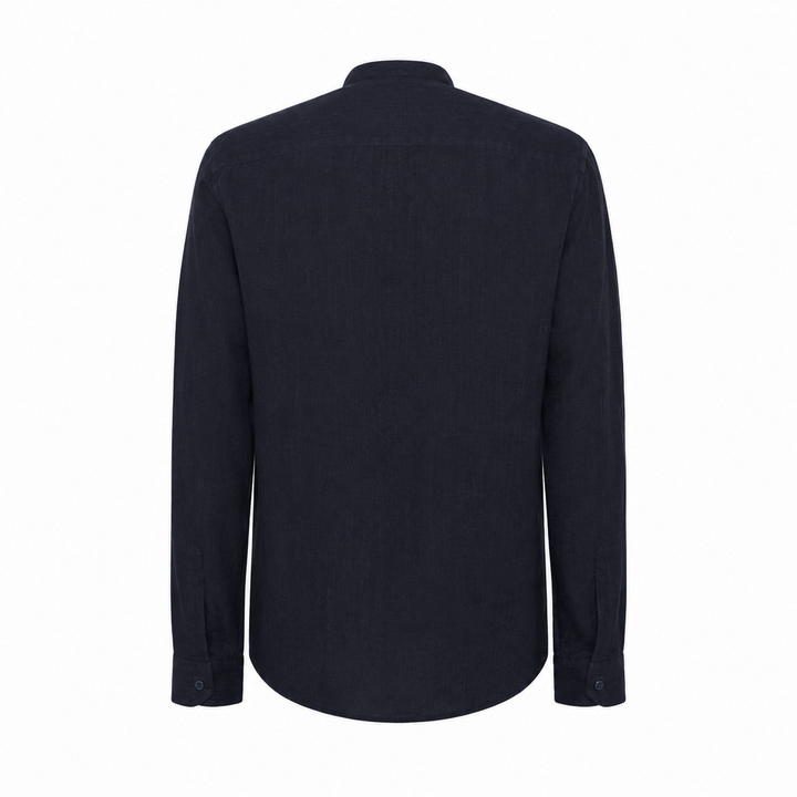 Camicia Domenico in lino blu notte