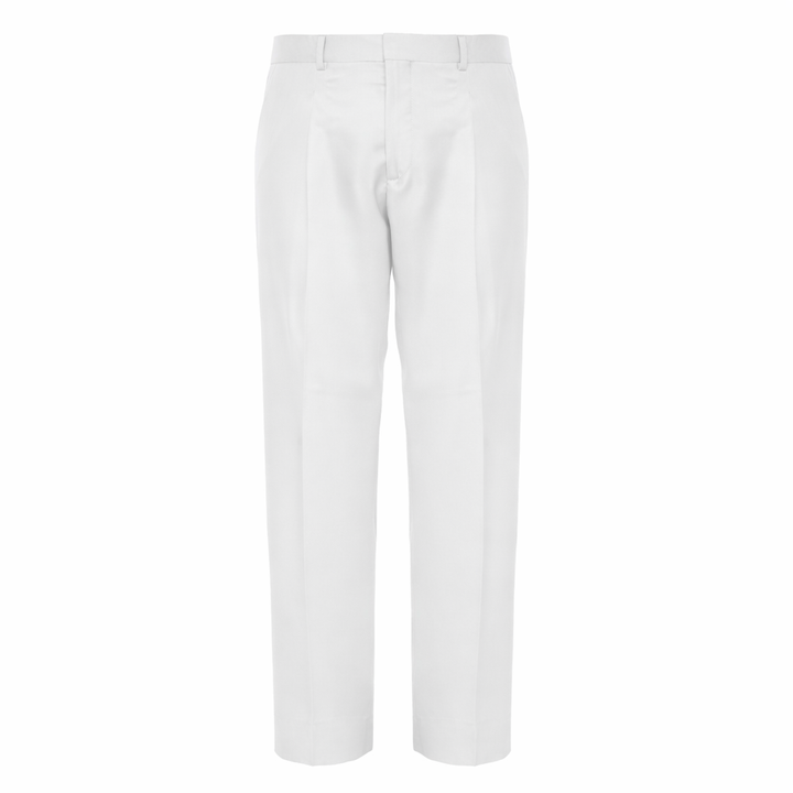 Pantalone Vincent bianco chiaro in fresco di lana