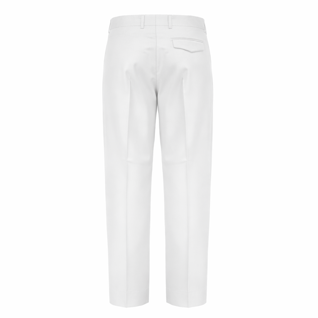 Pantalone Vincent bianco chiaro in fresco di lana