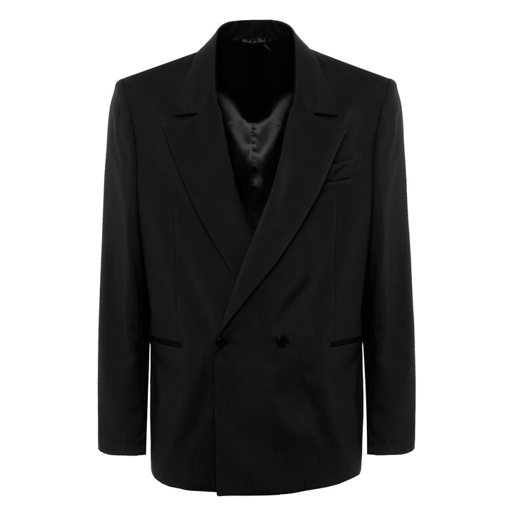 Blazer Donatien nero in fresco di lana