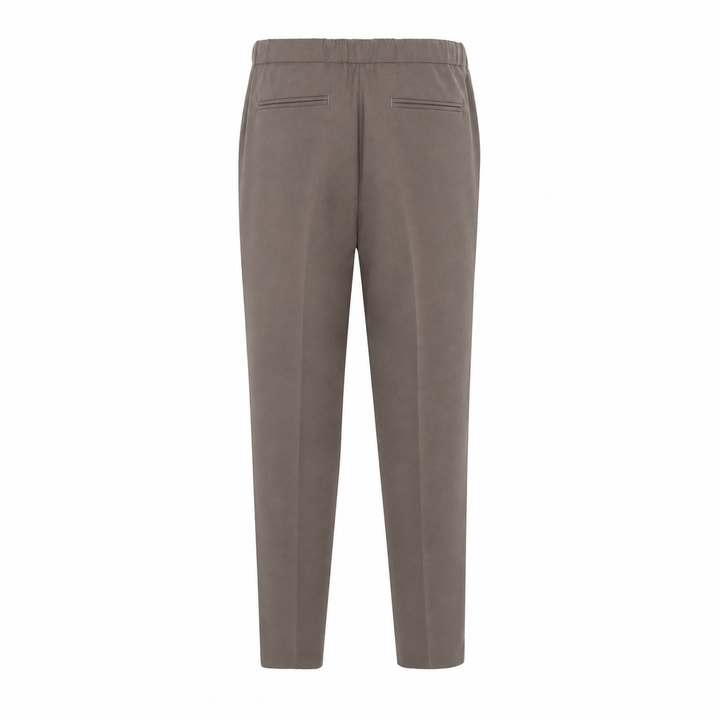 Pantalone Jean 19 marrone in lino, cotone e viscosa