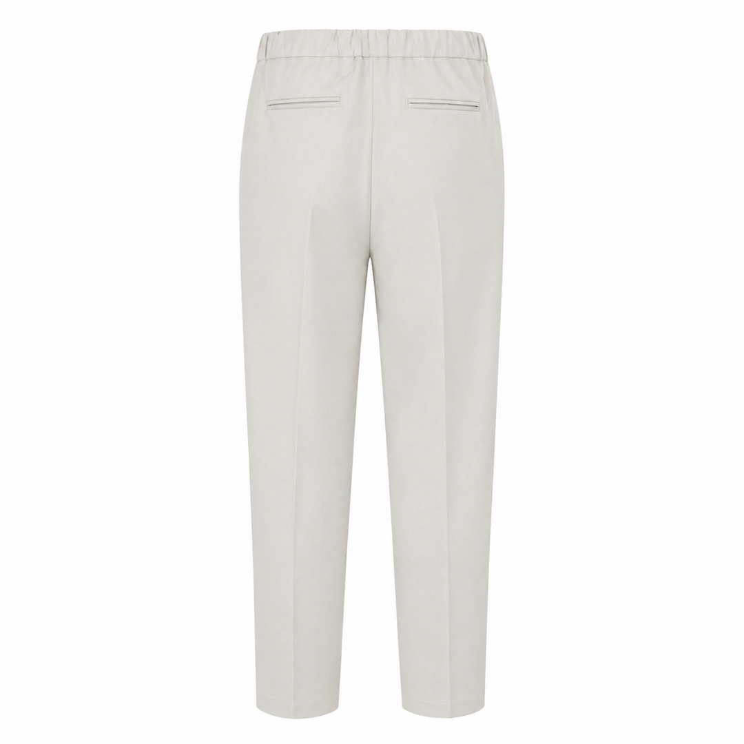 Pantalone Jean 19 panna in lino, cotone e viscosa