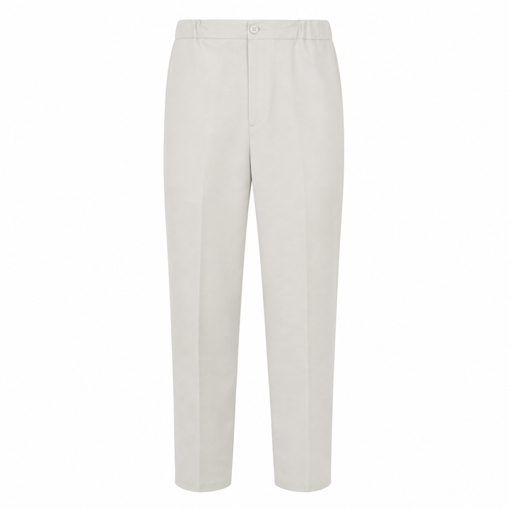 Pantalone Jean 19 panna in lino, cotone e viscosa