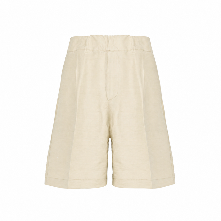 Pantaloncino Tony panna in tencel