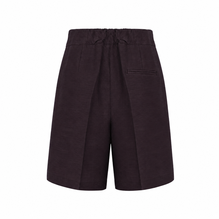 Pantaloncino Tony bordeaux in tencel