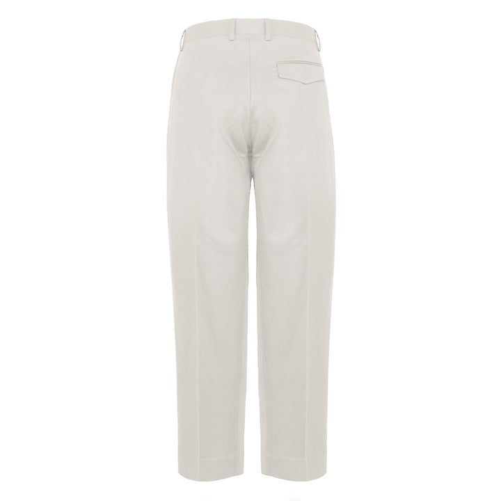 Pantalone Vincent panna in cotone, lino e viscosa