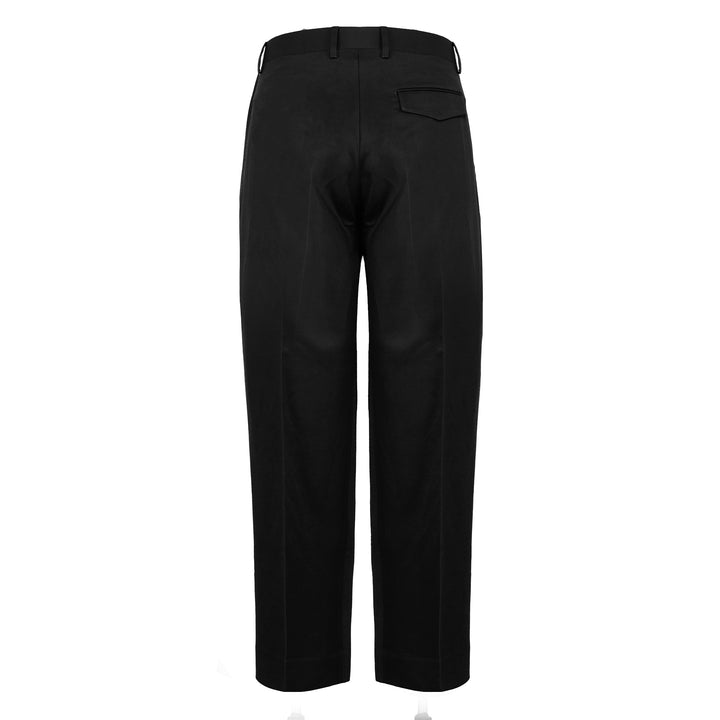 Pantalone Vincent nero in cotone, lino e viscosa