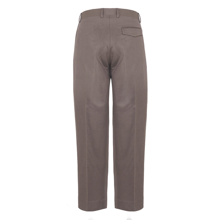 Pantalone Vincent marrone grigio in cotone, lino e viscosa