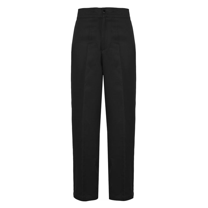 Pantalone Trentuno nero in cotone, lino e viscosa