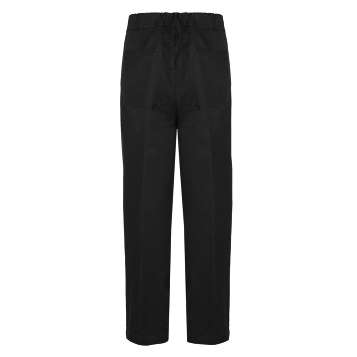 Pantalone Trentuno nero in cotone, lino e viscosa