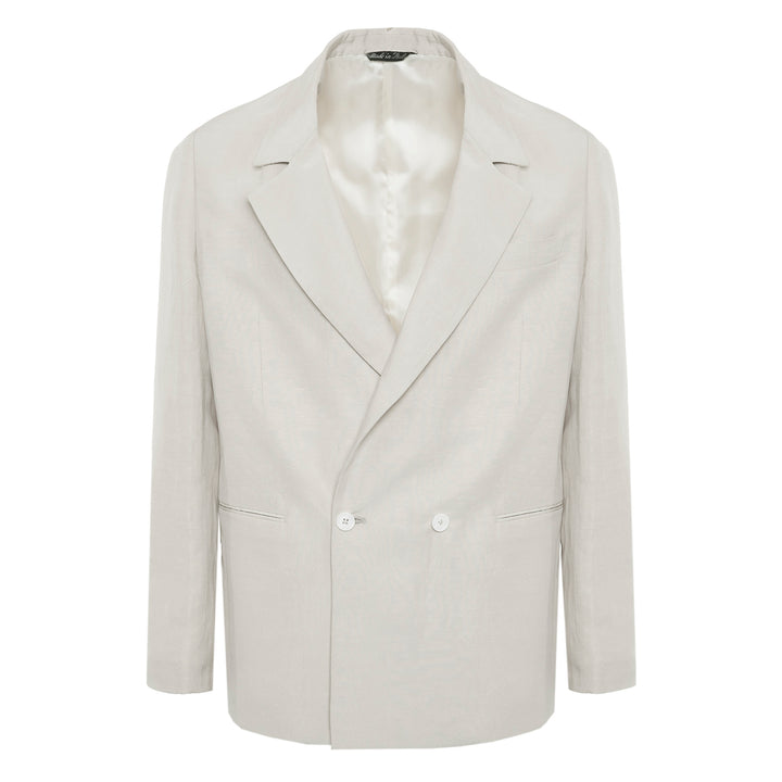 Blazer Donatien panna in lino, cotone e viscosa