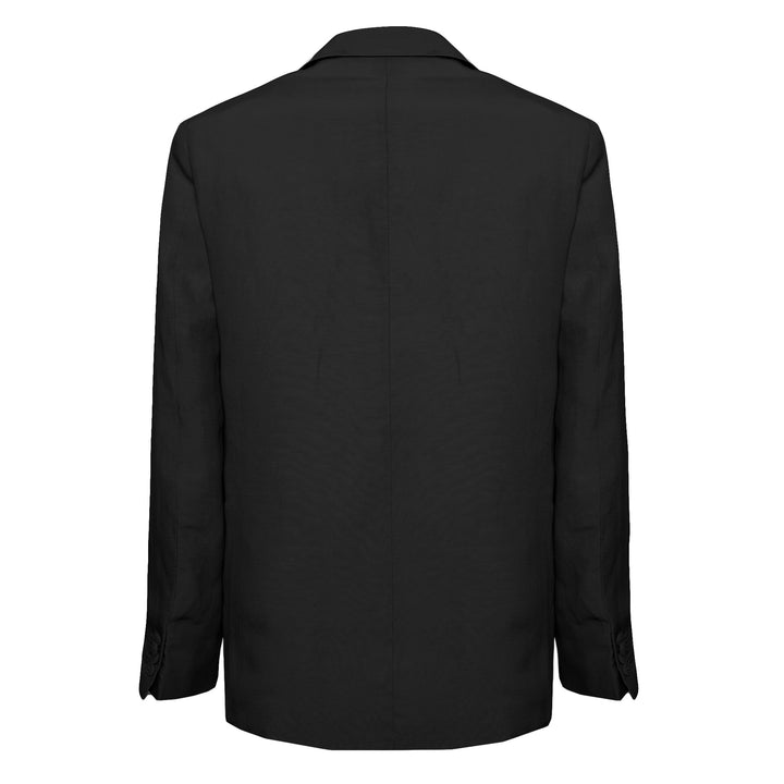 Blazer Donatien nero in lino, cotone e viscosa