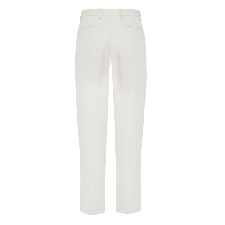 Pantalone Alain panna misto cotone, lino e viscosa