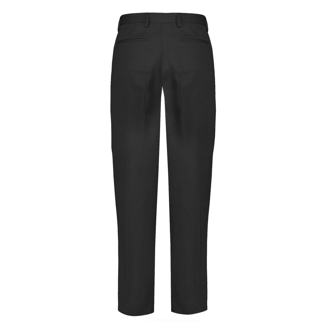 Pantalone Alain nero misto cotone, lino e viscosa