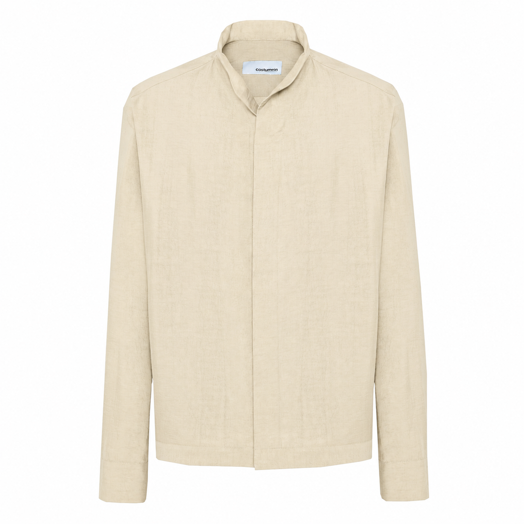 Giacca Base panna in tencel