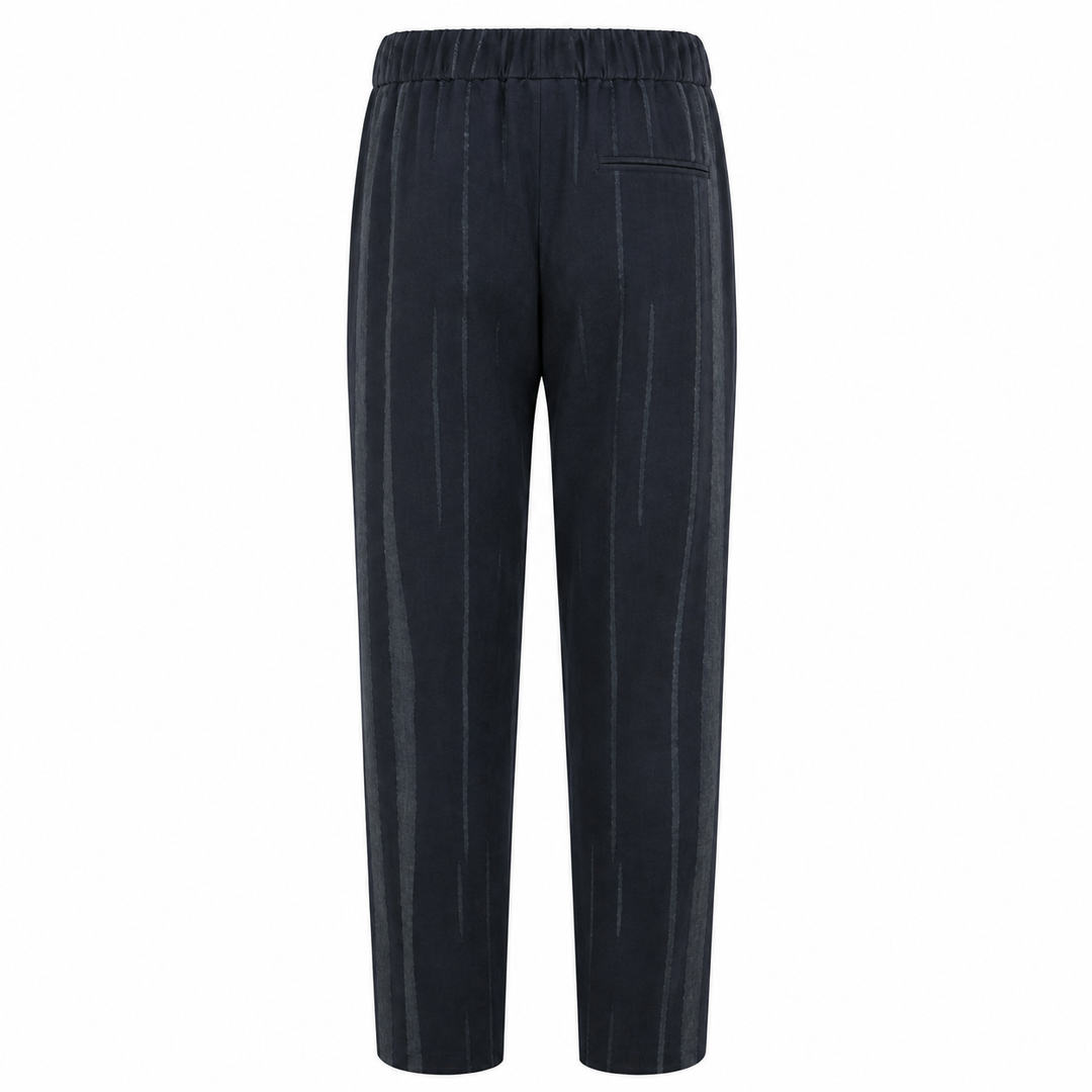 Pantalone Pajabot in seta stampato su base blu