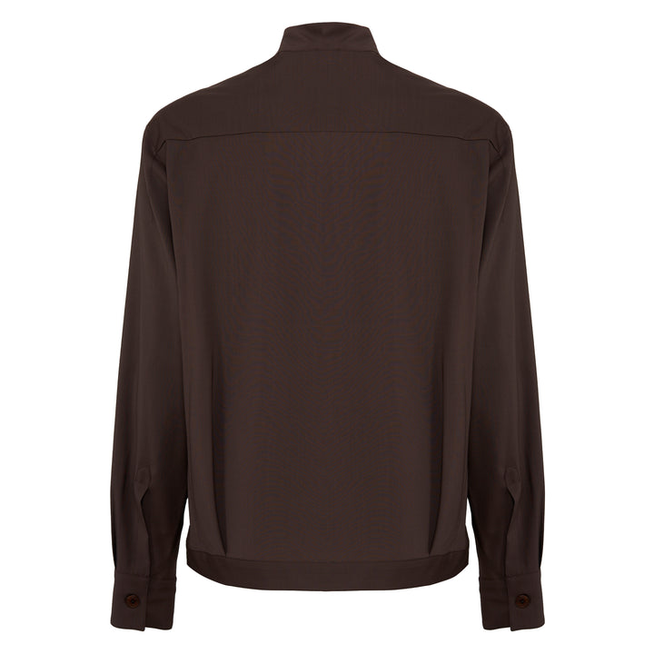 Giacca Base marrone in fresco di lana
