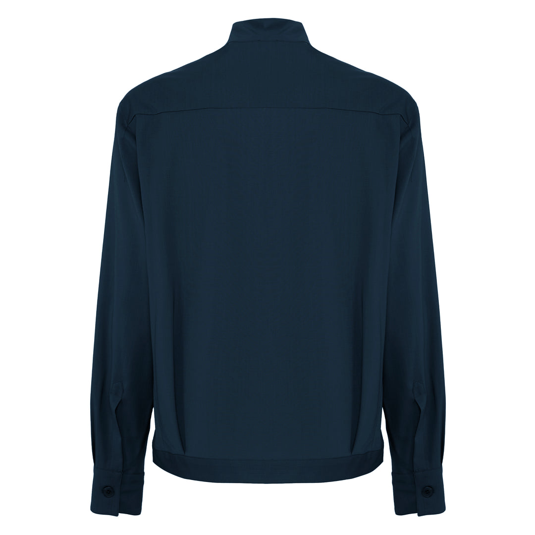 Giacca Base blu in fresco di lana
