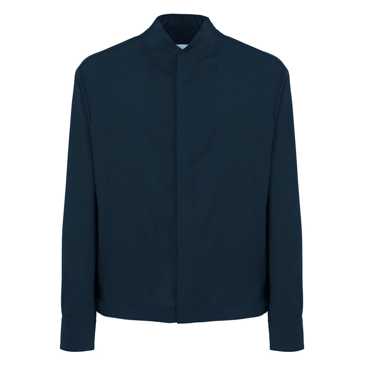 Giacca Base blu in fresco di lana