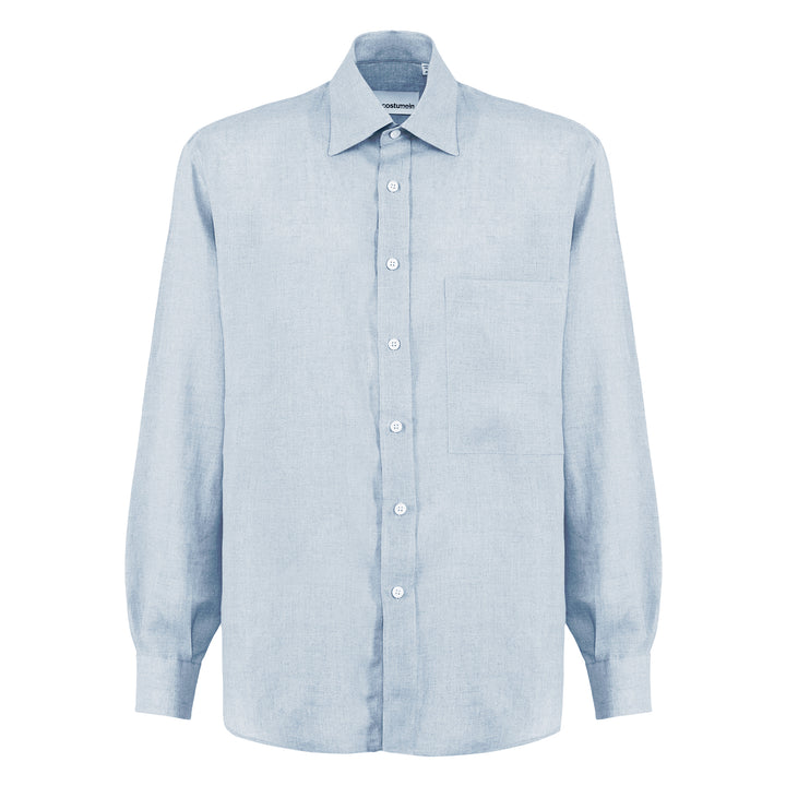 Camicia Andrea celeste in lino