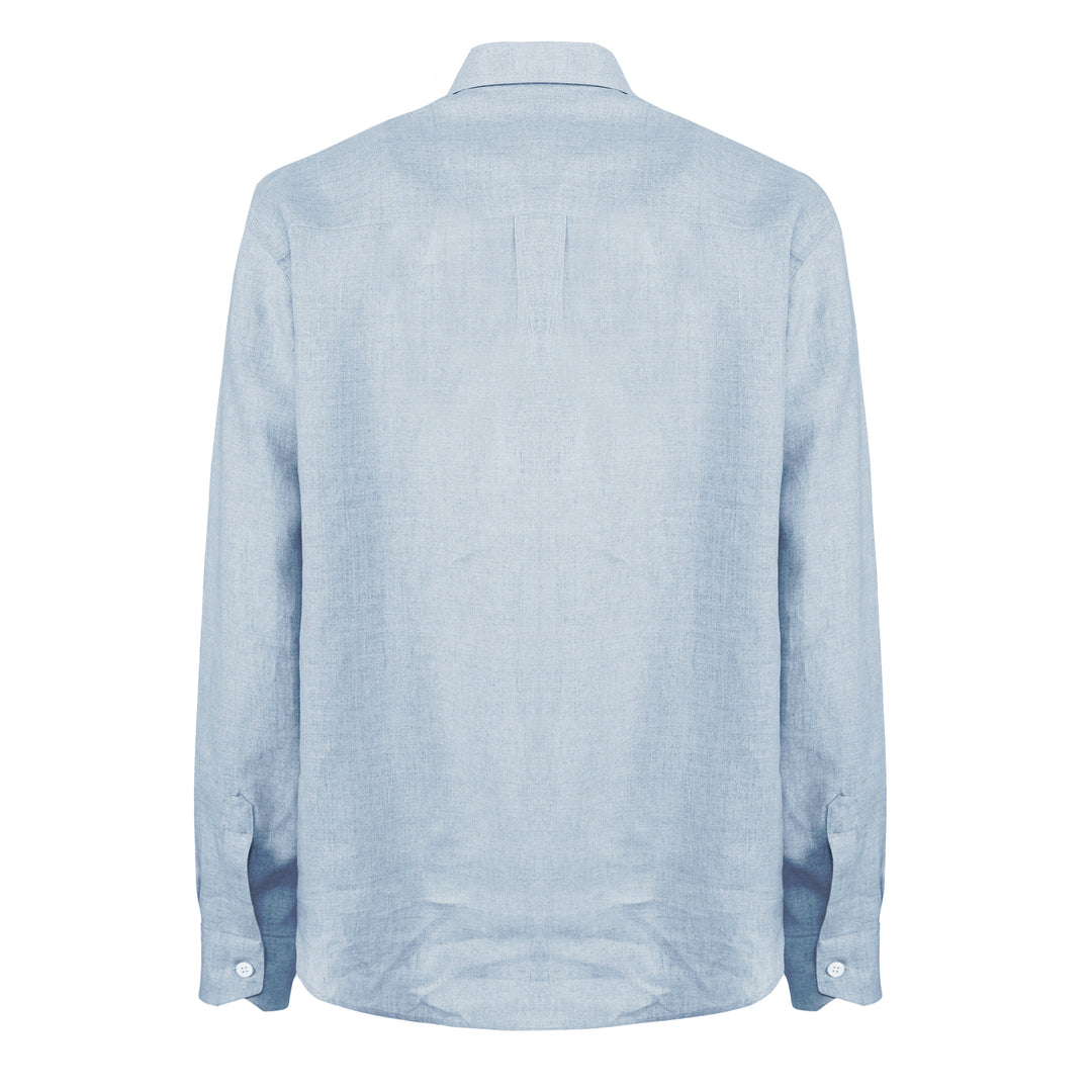 Camicia Andrea celeste in lino