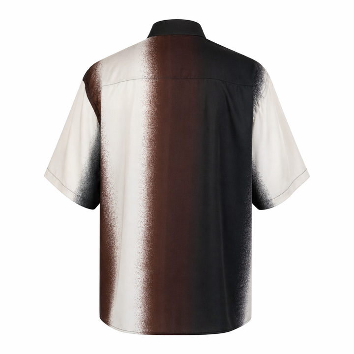 Camicia a maniche corte Eric in tencel con sfumature