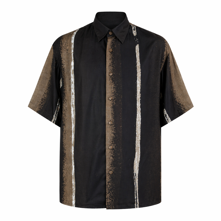 Camicia Eric a maniche corte in tencel con stampa