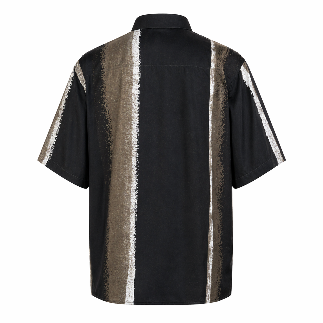 Camicia Eric a maniche corte in tencel con stampa