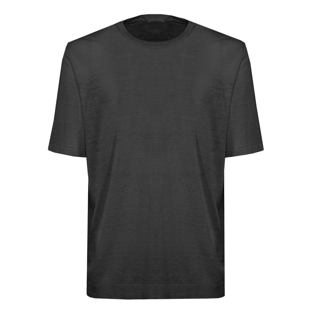 T-shirt Sofia nero in lino e cotone