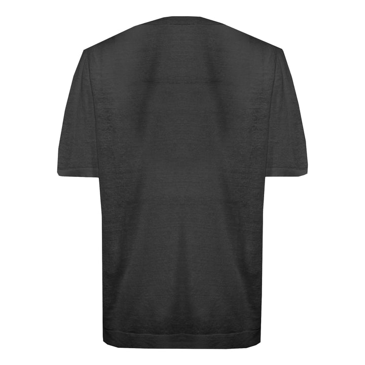 T-shirt Sofia nero in lino e cotone