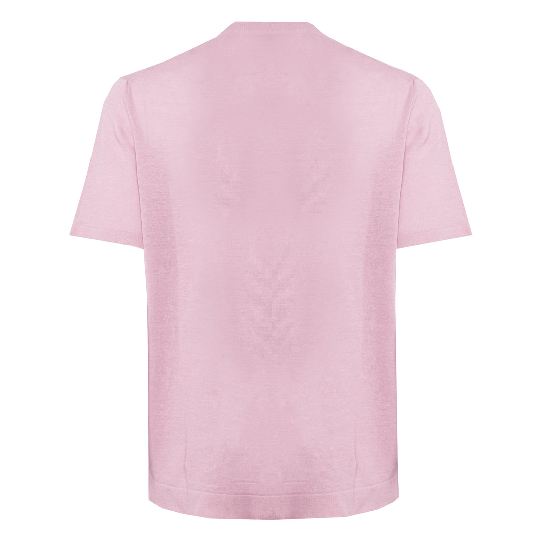T-shirt Sofia rosa in lino e cotone