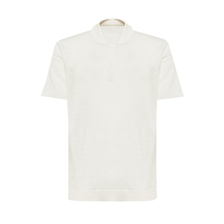 Polo Putri panna in lino e cotone