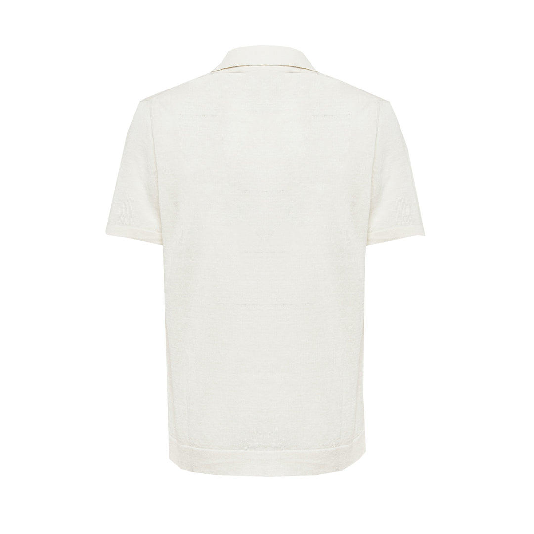 Polo Putri panna in lino e cotone