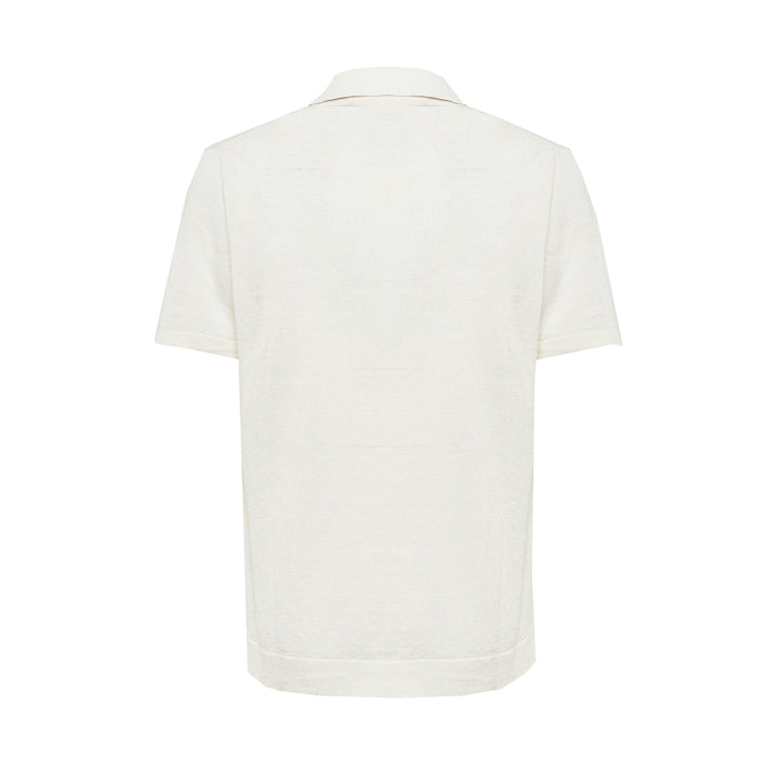 Polo Putri panna in lino e cotone