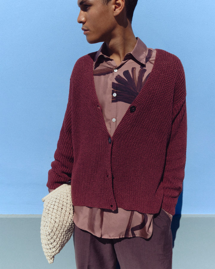 Cardigan in Lino e Cotone
