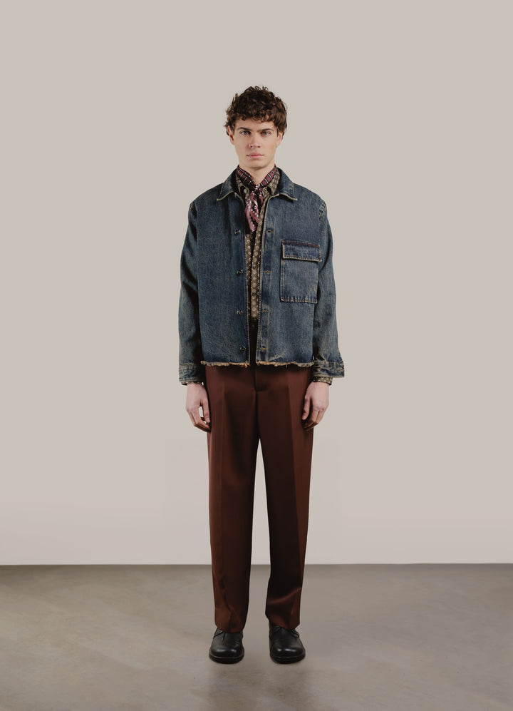 Camicia Dimitri coffee in denim