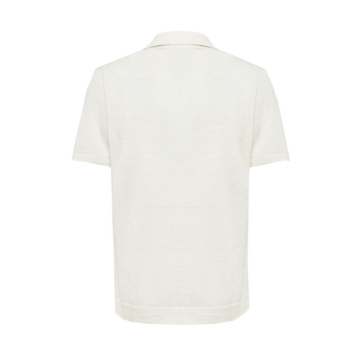 Polo Putri panna in lino e cotone