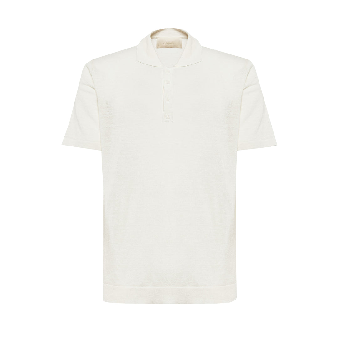 Polo Putri panna in lino e cotone