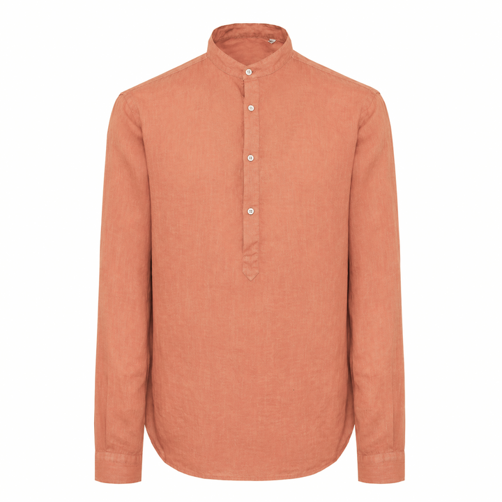 Camicia Martin arancio in lino