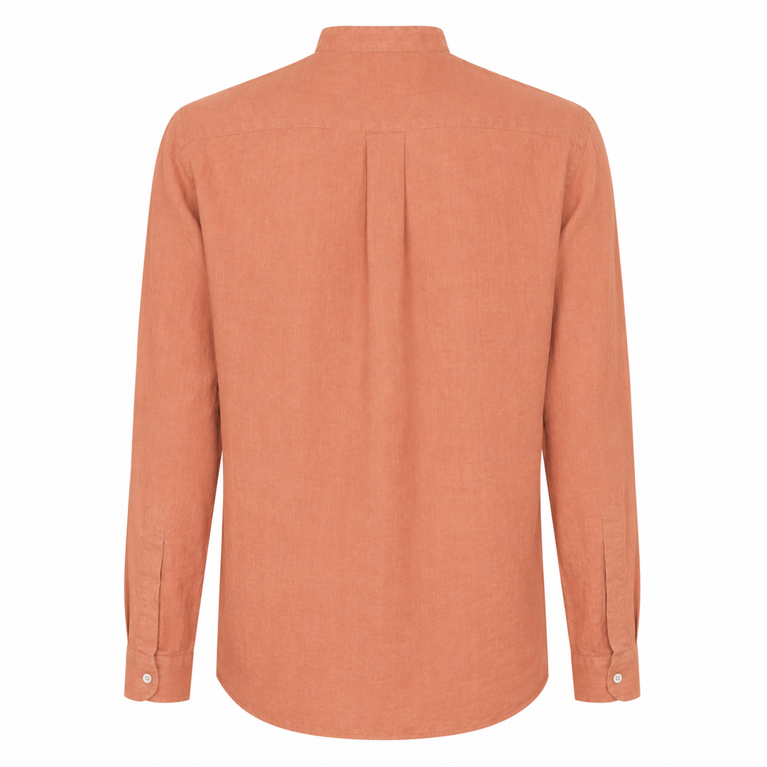 Camicia Martin arancio in lino