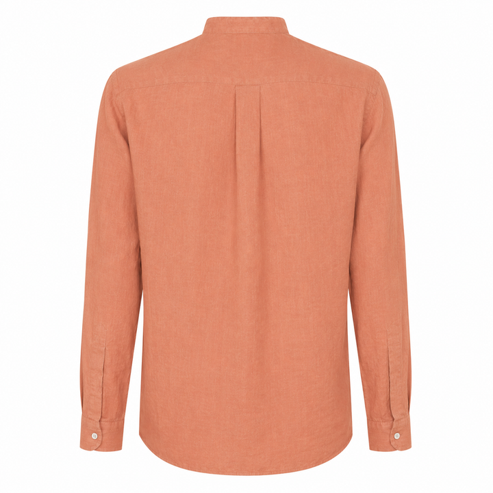 Camicia Martin arancio in lino