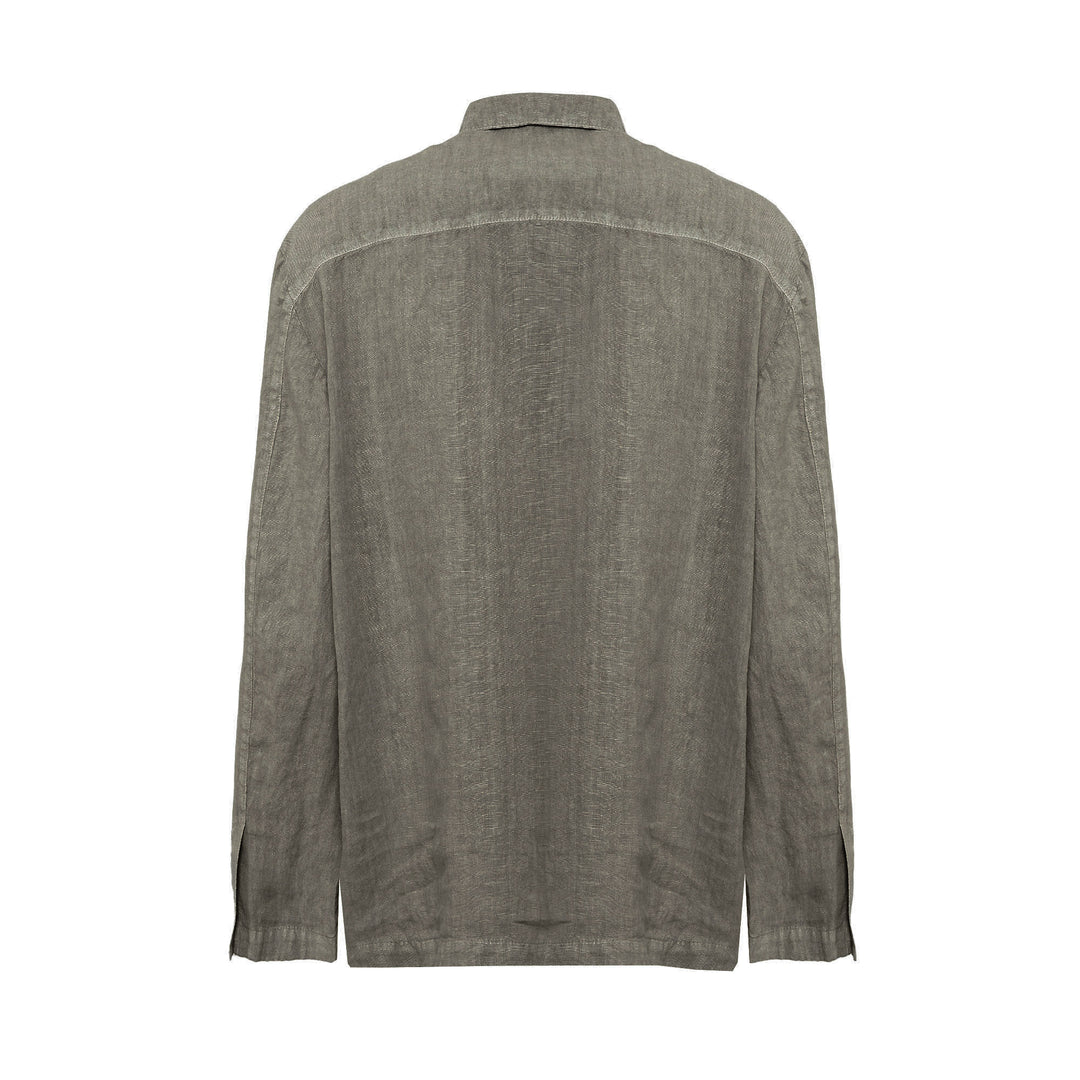 Camicia Etienne fango in lino