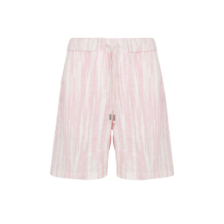 Bermuda Pajama Corto base baby pink in lino