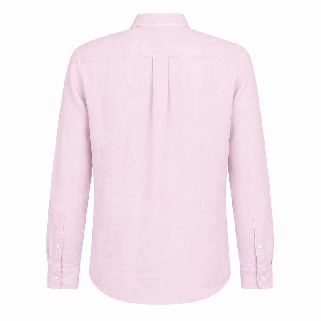 Camicia Andrea baby pink in lino